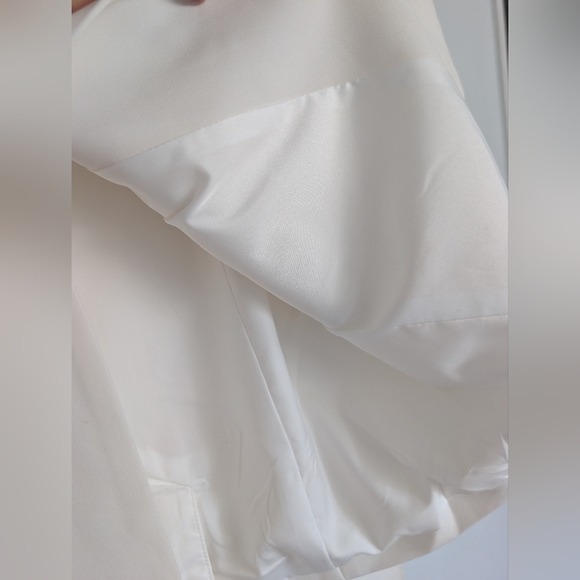 Cinq A Sept New Khloe Crepe White Lined Blazer Sz 4 - Picture 4 of 5